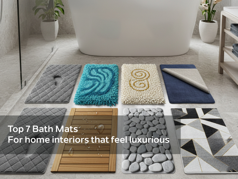 Luxurious bath mat collection for stylish home interiors